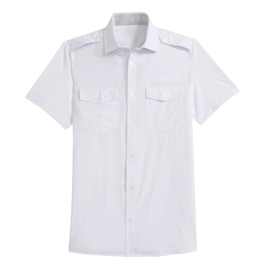 Pilot Uniform Shirt, Stretch Breathable Fabric, with Wing Eyelets
